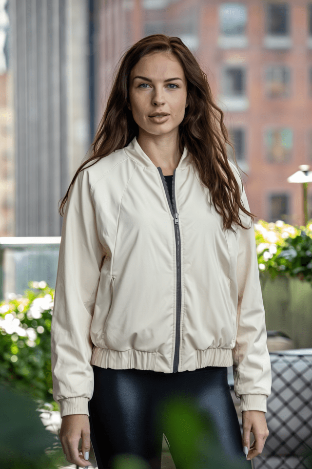 The Abby | Recycled &amp; Reversible Bomber | Black / Ecru - Cotes of London