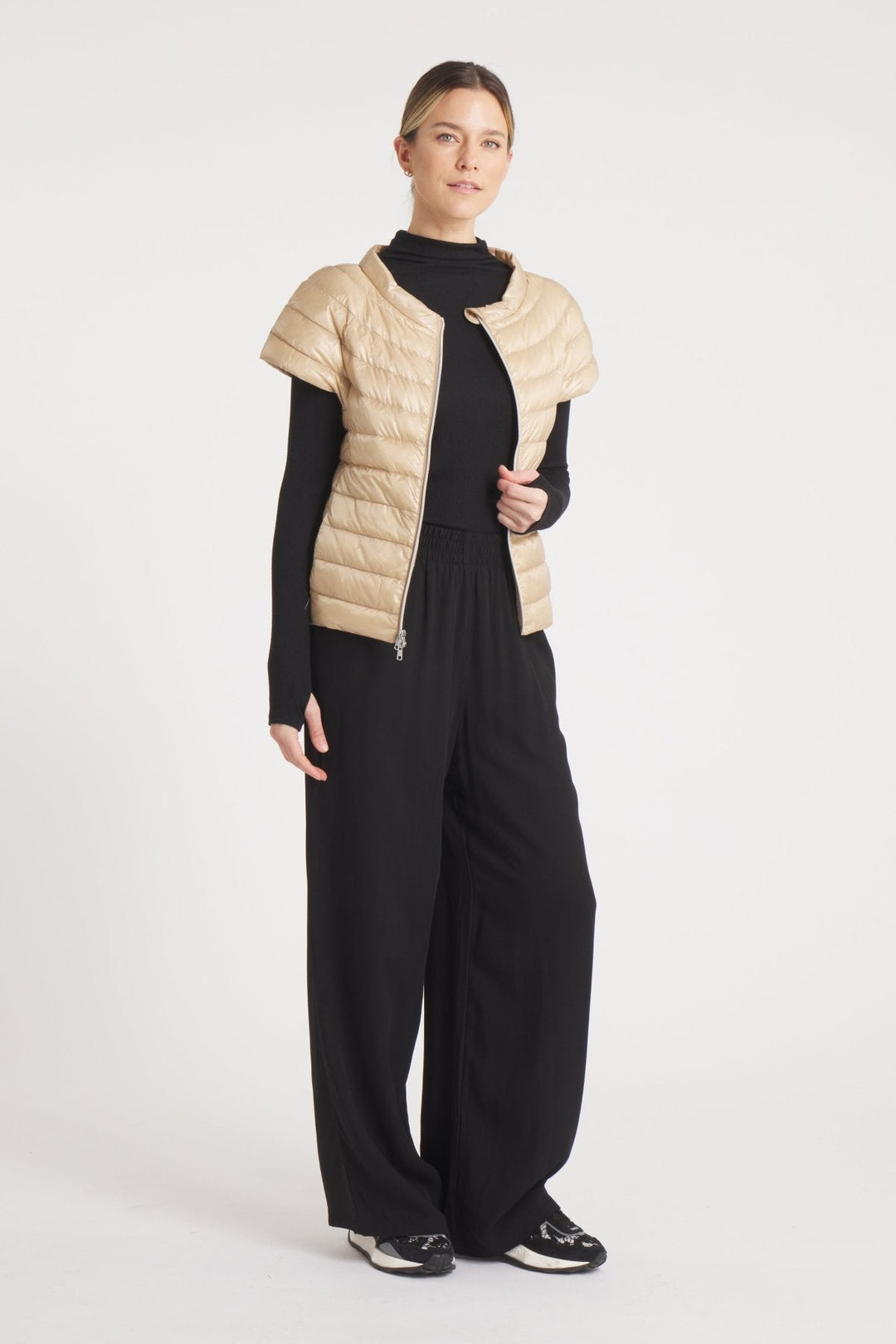 The St Ives | Down Vest | Camel - Cotes of London